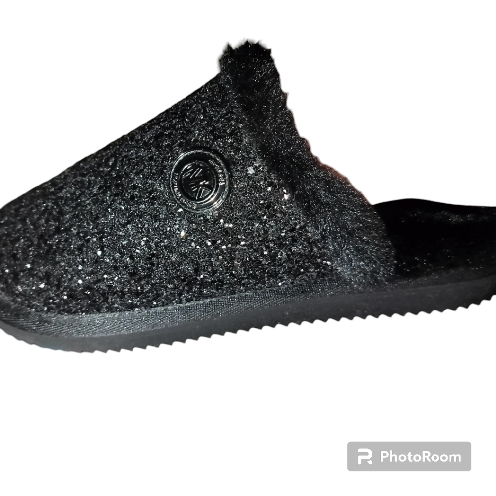 Michael kors Janis Faux Fur-Lined Glitter Slipper